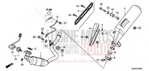 EXHAUST MUFFLER NC700XAC de 2012